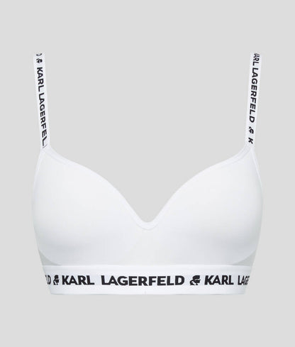 KARL LOGO PADDED BRA White