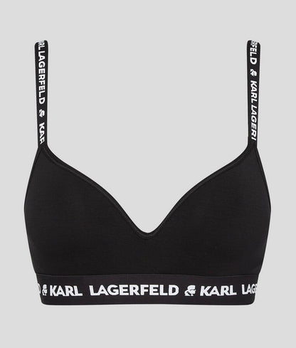 KARL LOGO PADDED BRA Black