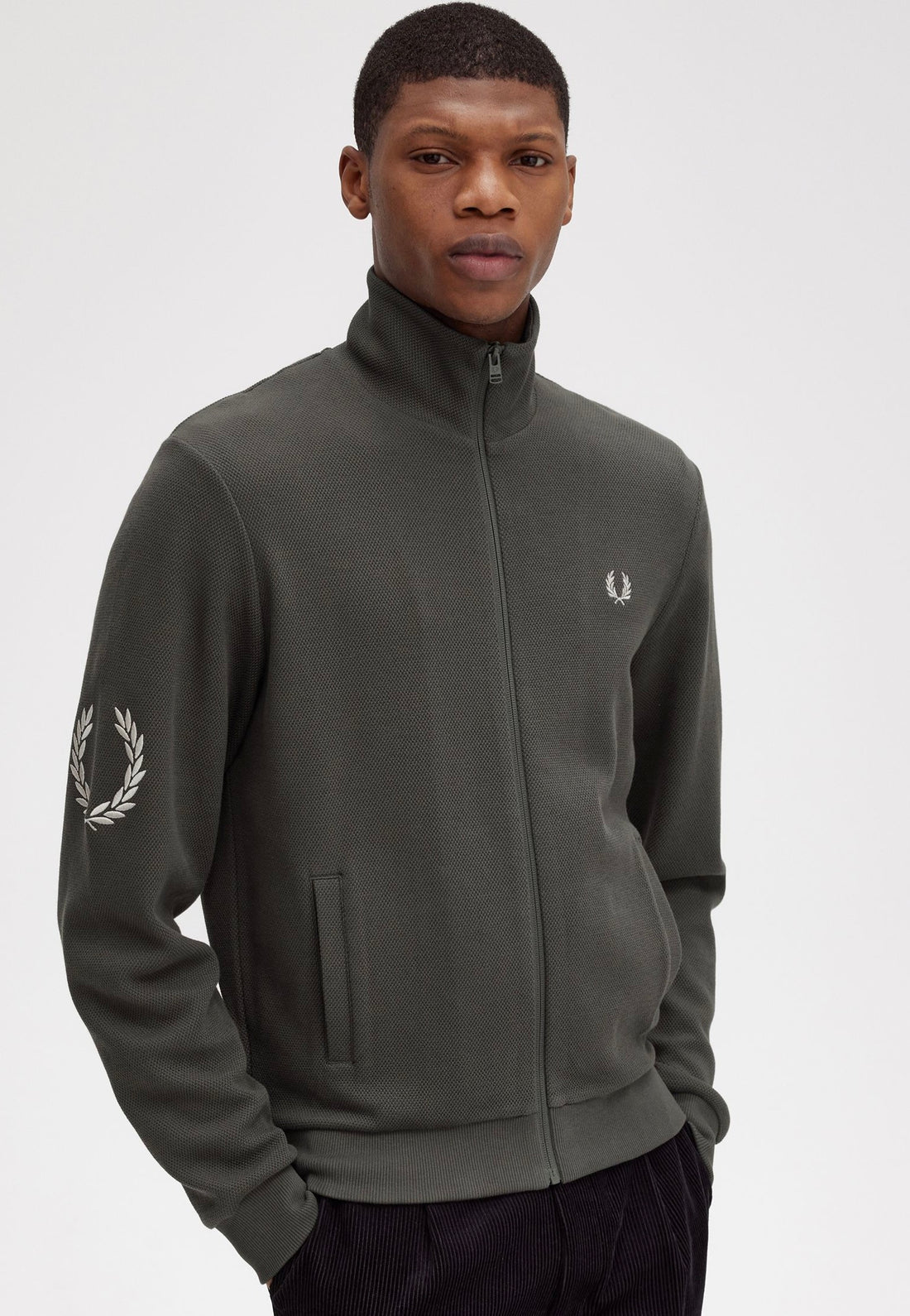 Fred Perry - Laurel Wreath Sleeve Track Jacket J6553 Grey 608