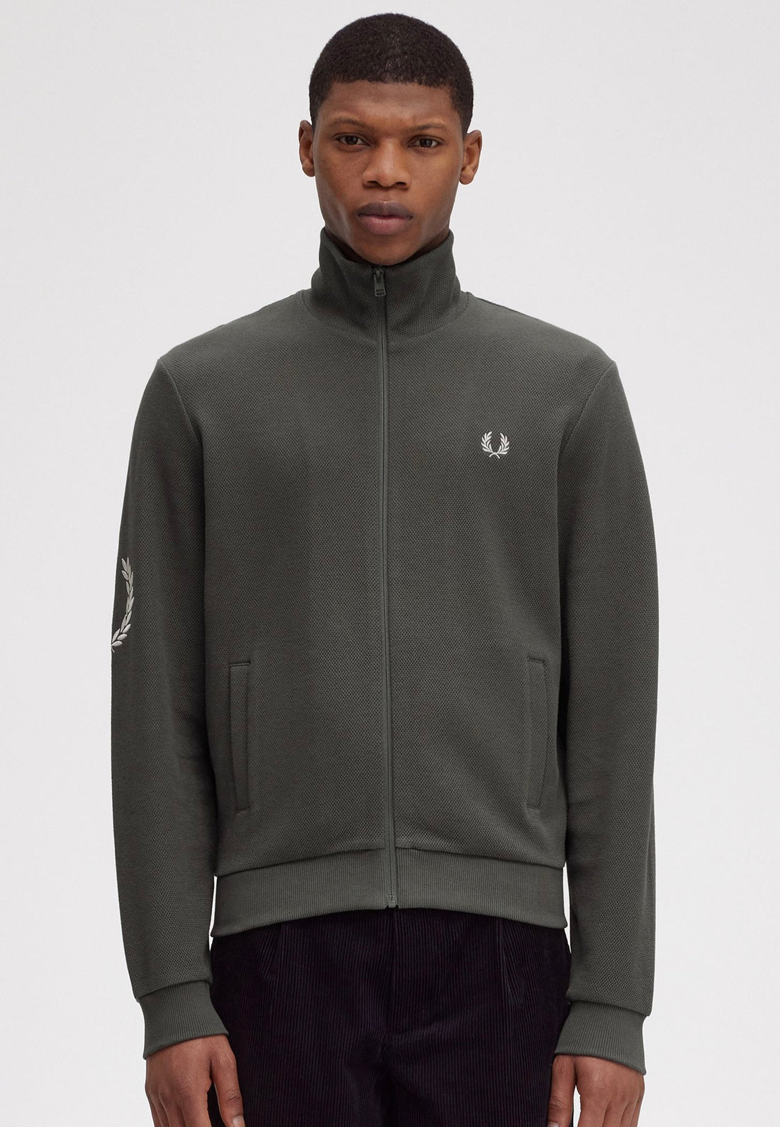 Fred Perry - Laurel Wreath Sleeve Track Jacket J6553 Grey 608