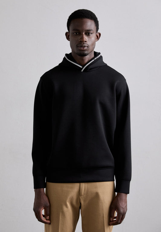 EMPORIO ARMANI HOODED SWEATSHIRT IN BONDED JERSEY