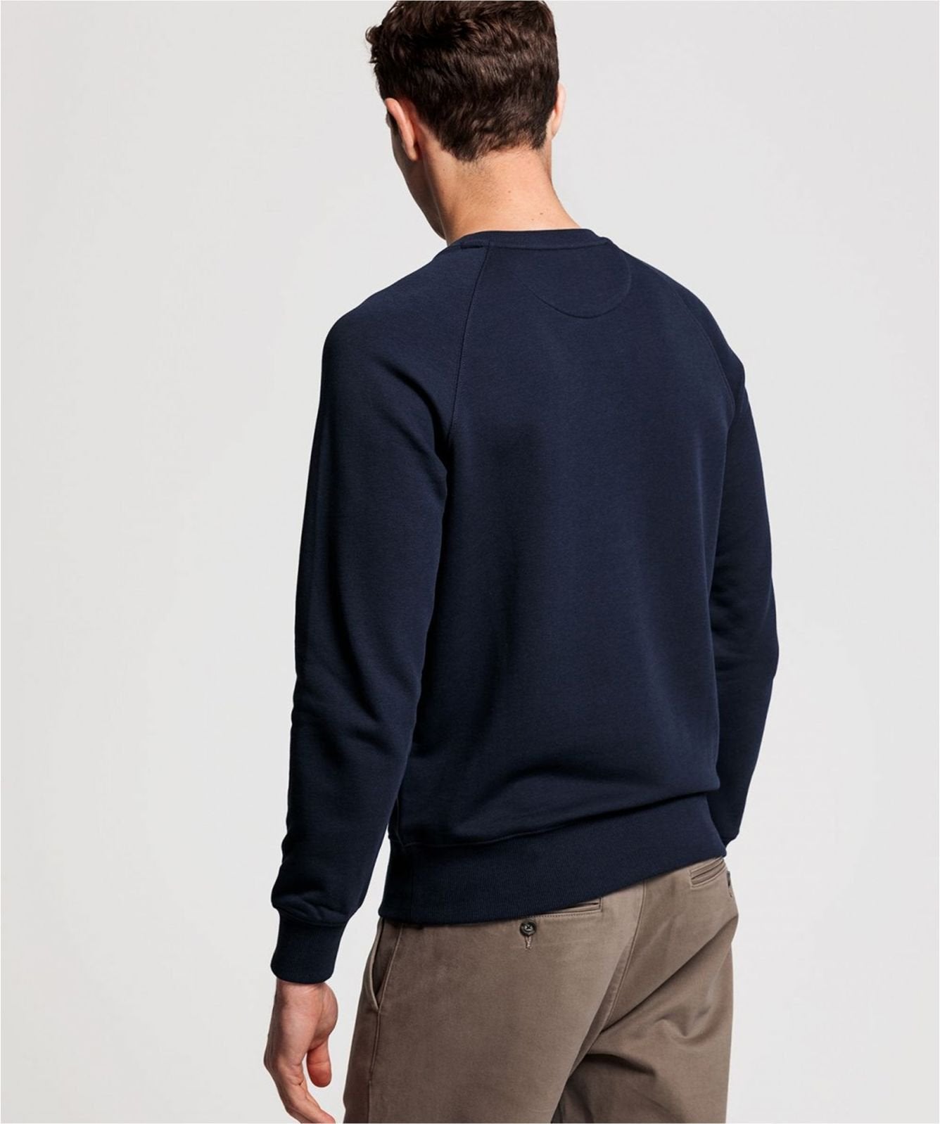 Gant Crew Neck Lock Up Sweatshirt Navy