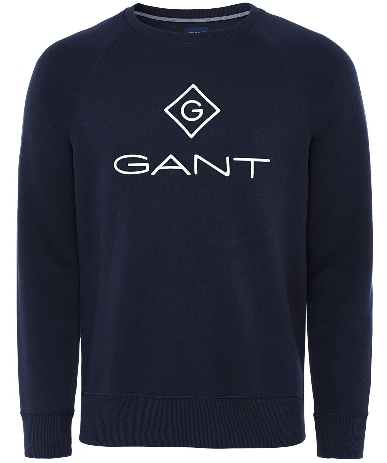 Gant Crew Neck Lock Up Sweatshirt Navy