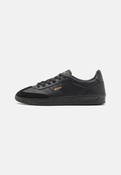 Boss Brandon Leather Trainers Black