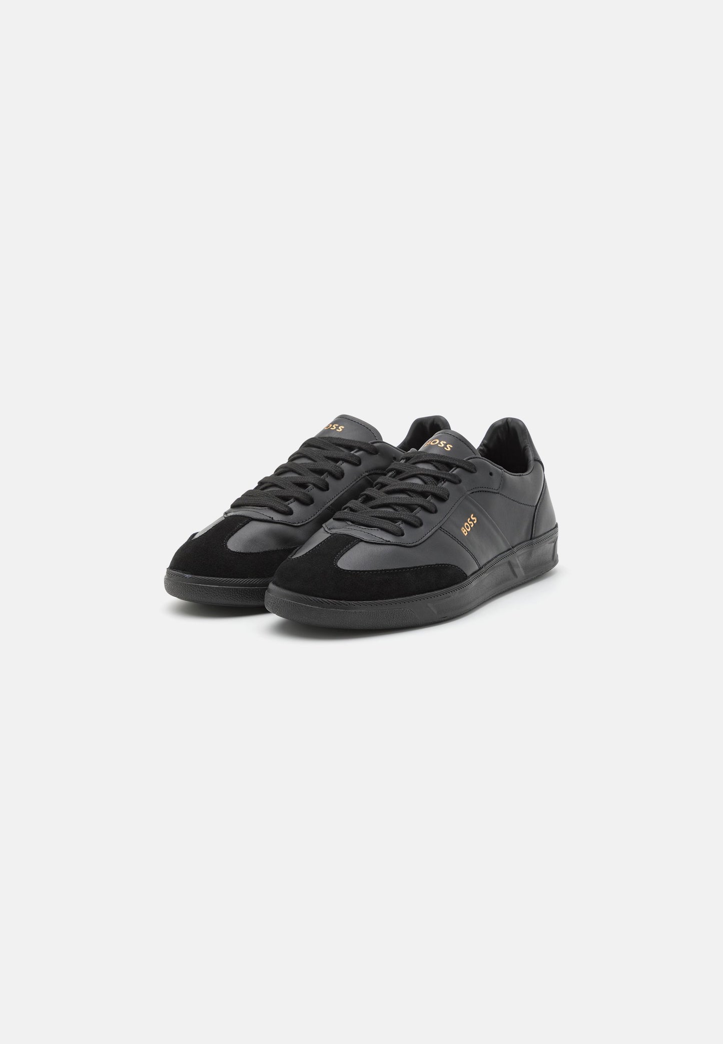 Boss Brandon Leather Trainers Black