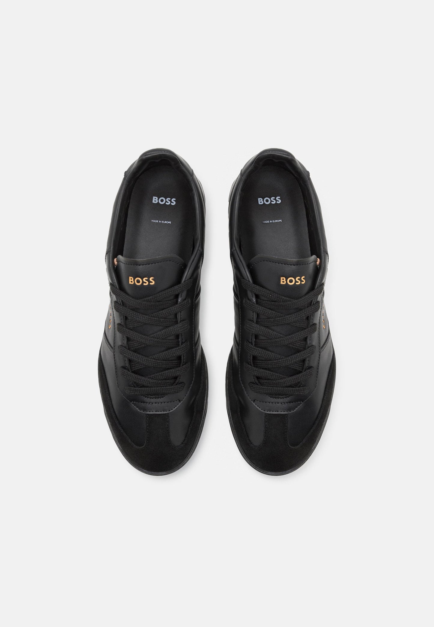 Boss Brandon Leather Trainers Black