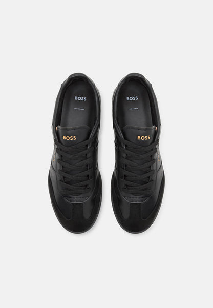 Boss Brandon Leather Trainers Black