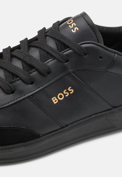 Boss Brandon Leather Trainers Black