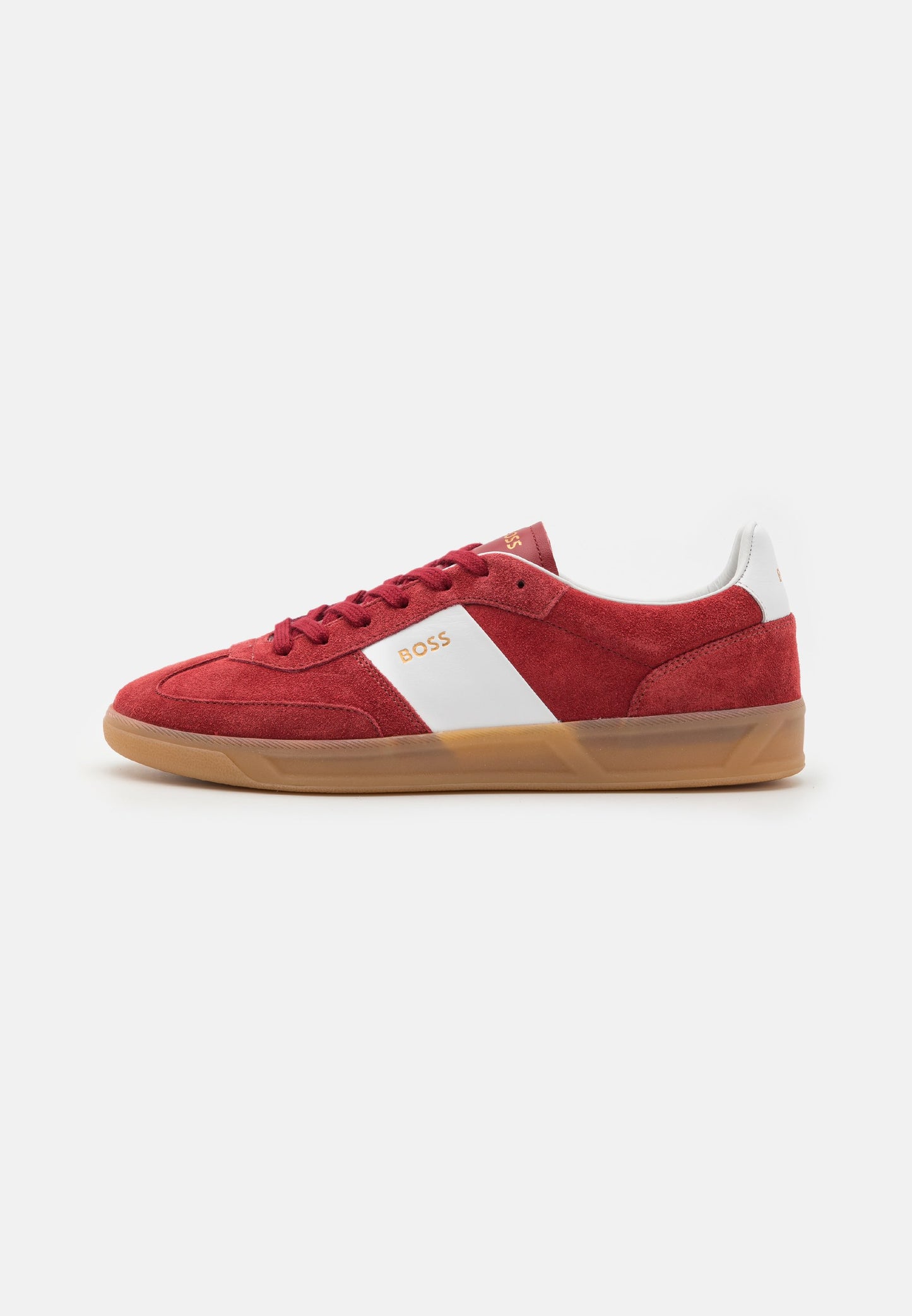 Boss Brandon Leather Trainers - Dark Red