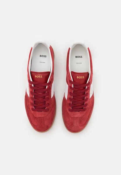 Boss Brandon Leather Trainers - Dark Red