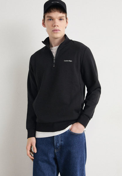 Calvin Klein MICRO LOGO Q ZIP - Sweatshirt - black