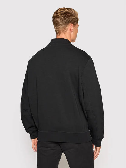 Men's Double Knit Bomber Jacket Black