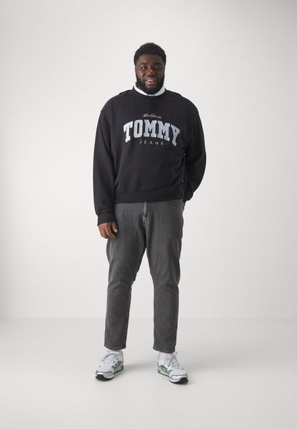 Tommy Jeans
BOXY VARSITY CREW UNISEX - Mikina - black