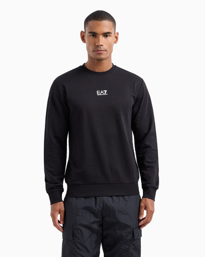 EA7 CORE IDENTITY COTTON CREW-NECK SWEATSHIRT