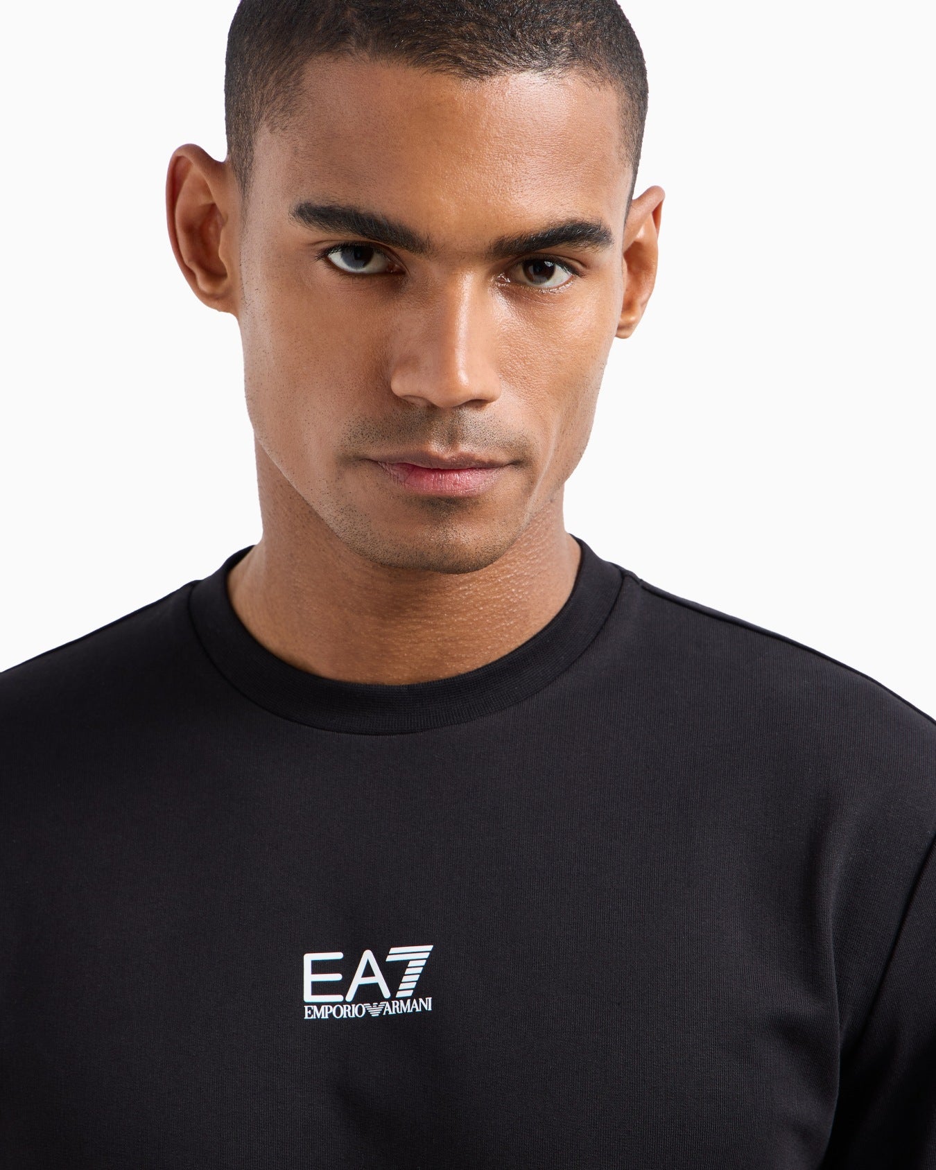 EA7 CORE IDENTITY COTTON CREW-NECK SWEATSHIRT