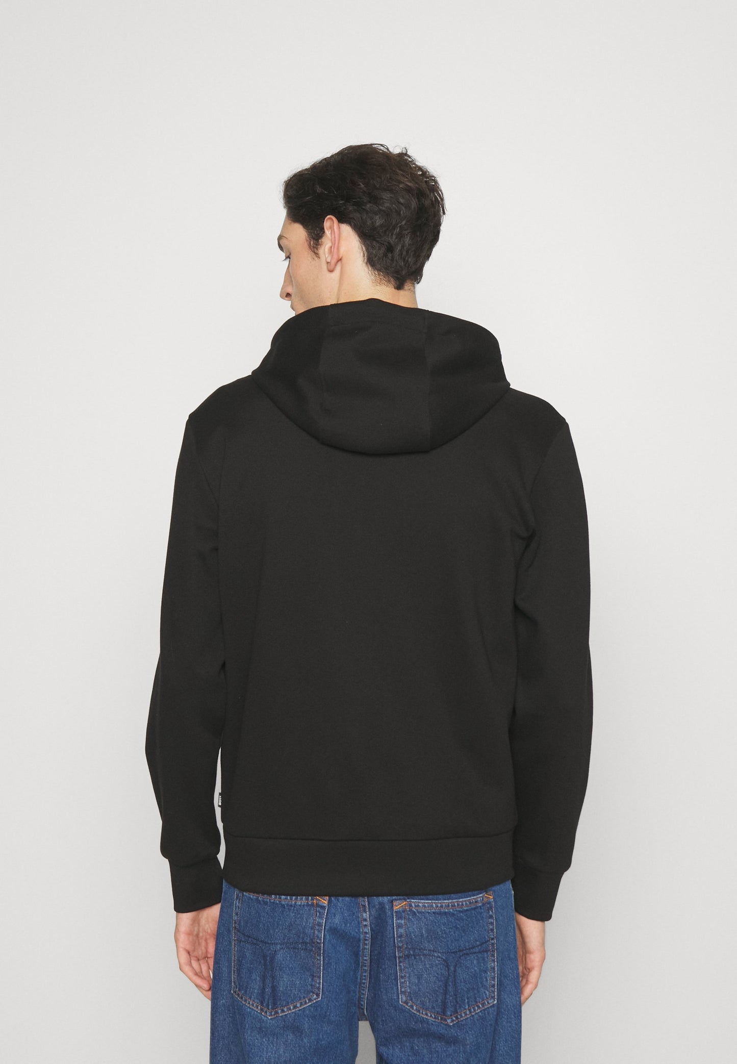 BOSS stripe-detailing cotton-blend hoodie