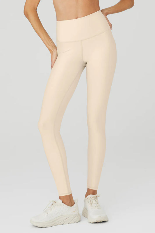 SEAMLESS CABLE KNIT HIGH-WAIST LEGGING WHITE