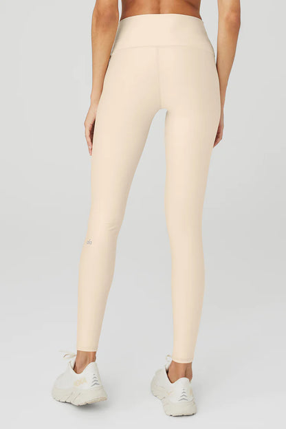 SEAMLESS CABLE KNIT HIGH-WAIST LEGGING WHITE