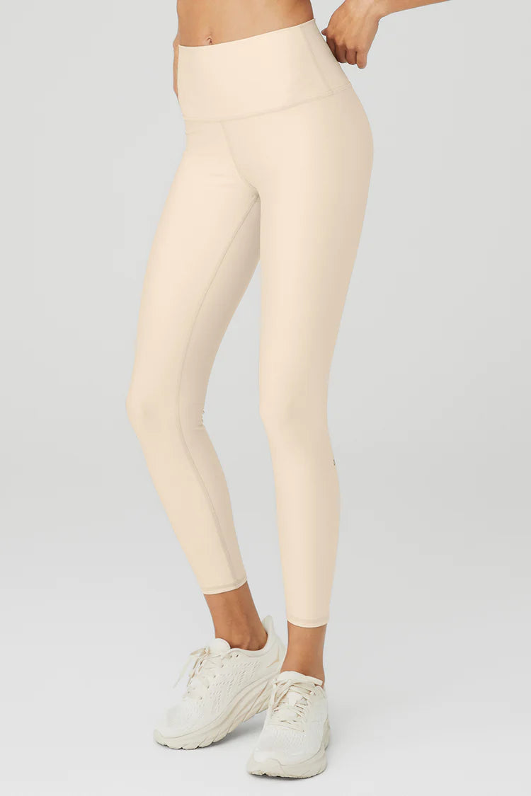 SEAMLESS CABLE KNIT HIGH-WAIST LEGGING WHITE