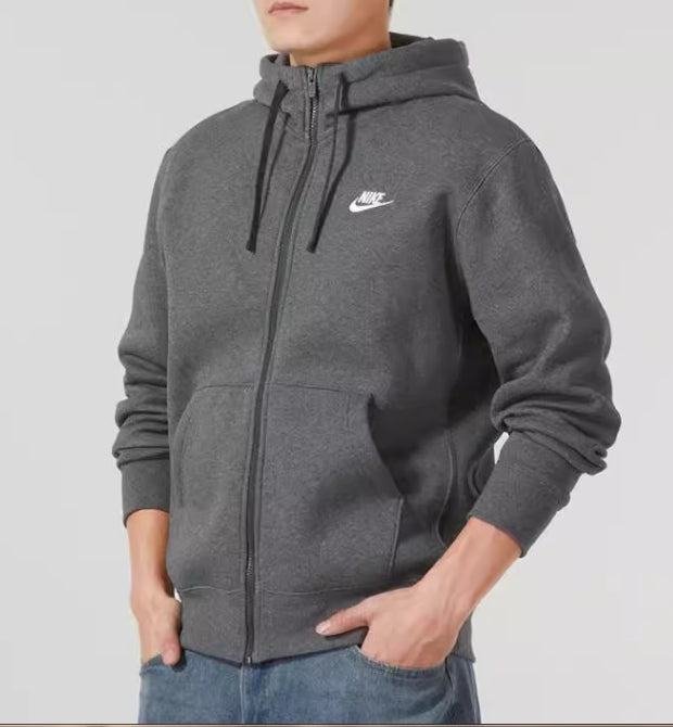 Nike Sportswear Club Fleece Full-Zip Hoodie 'Dark grey'