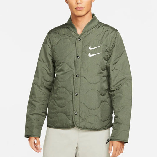 Nike Men's Double Swoosh Quilted Jacket Khaki