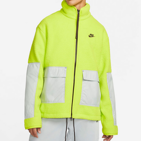 Nike SS22 Full-length zipper Cardigan Fleece Jacket Green