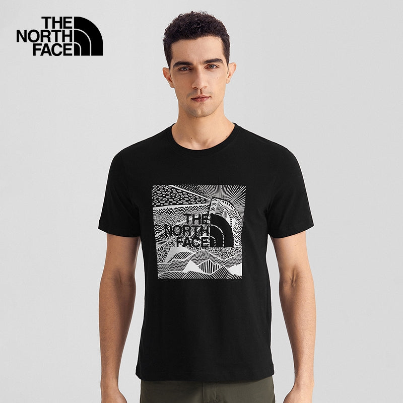 T-shirt for men with North Face logo print