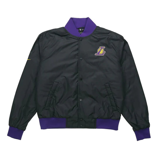Nike NBA Los Angeles Lakers Basketball Sports Logo Jacket Purple